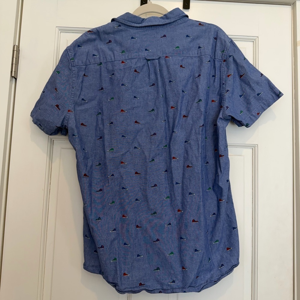 American Eagle Outfitters Blue Casual Button Down Shirt - Picture 4 of 4
